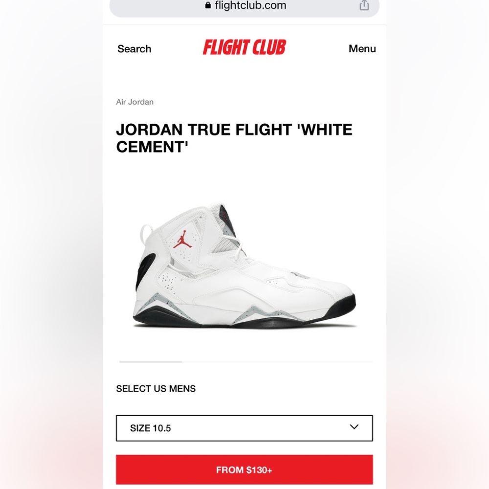 Jordan True Flight Size 10.5